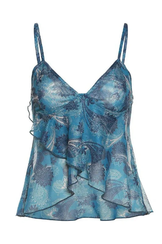 Ivy Yarı Transparan Top