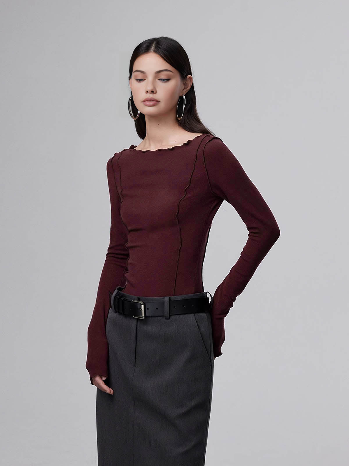 Marul Kesim Slim Tişört