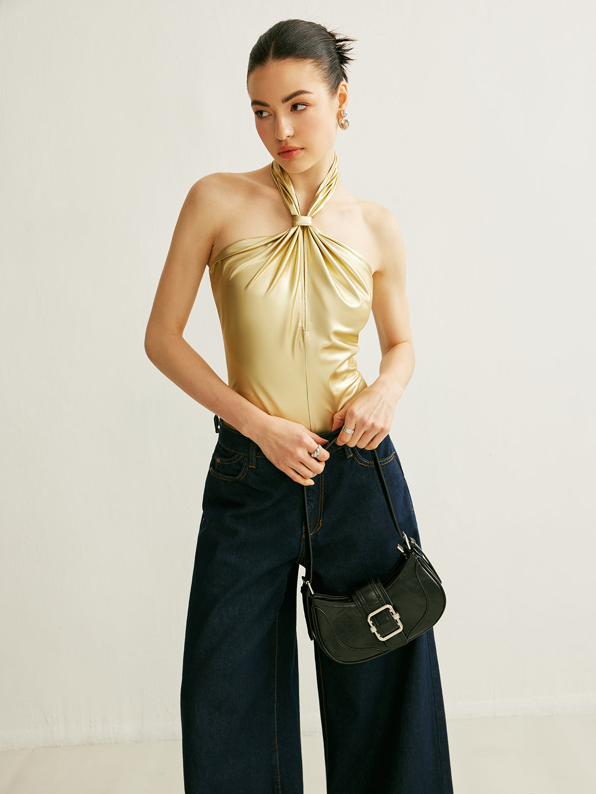 Pu Çapraz Sırtlı Halter Body