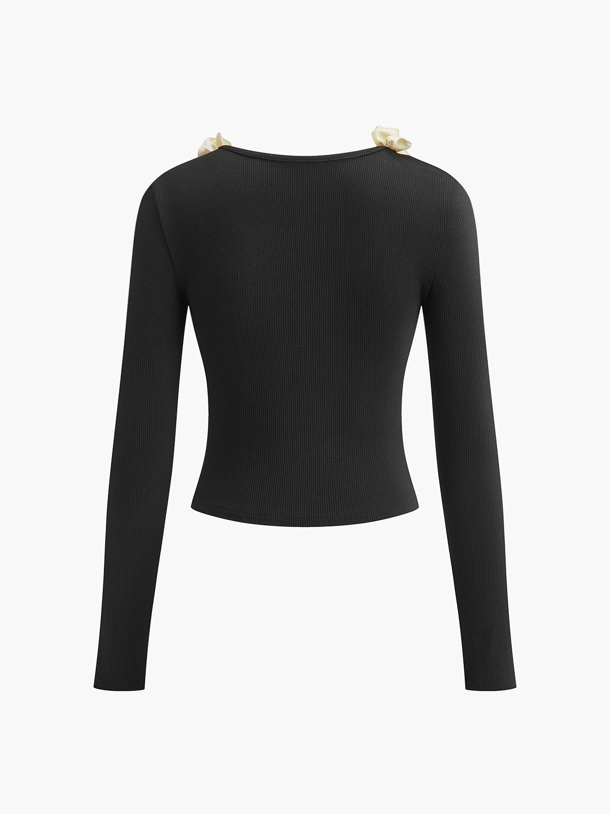 Pamuklu Çiçek Desenli Slim Tişört