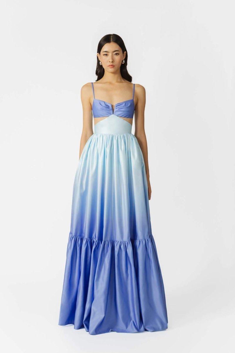 Ethel Dekolteli Degrade Maxi Slip Elbise