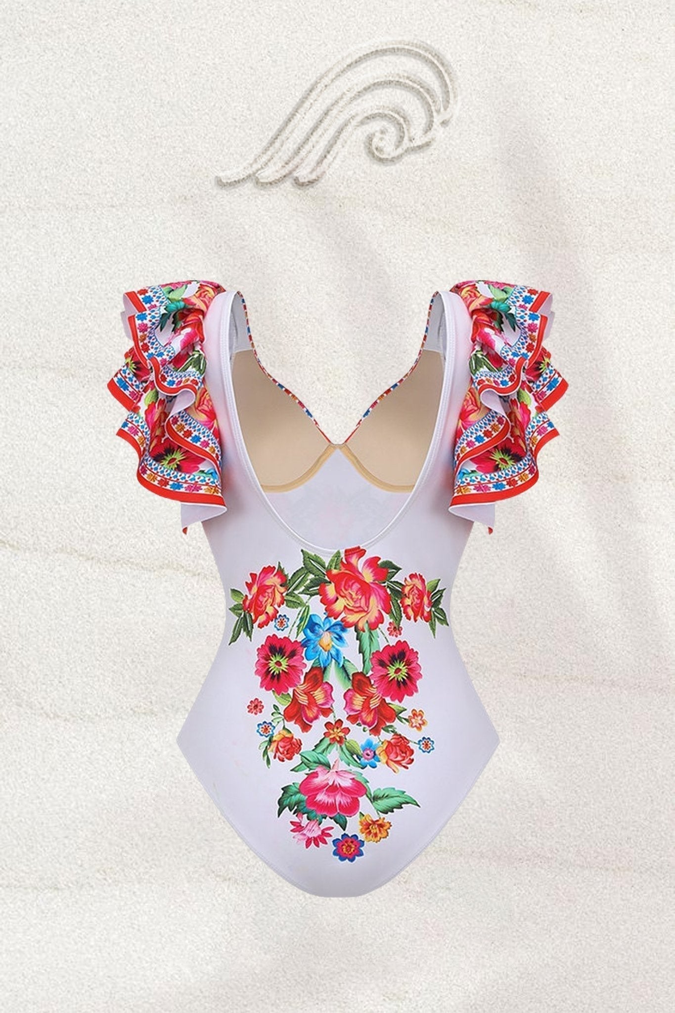 Livia Vintage Çiçek Baskılı İkili Yüzme Takımı