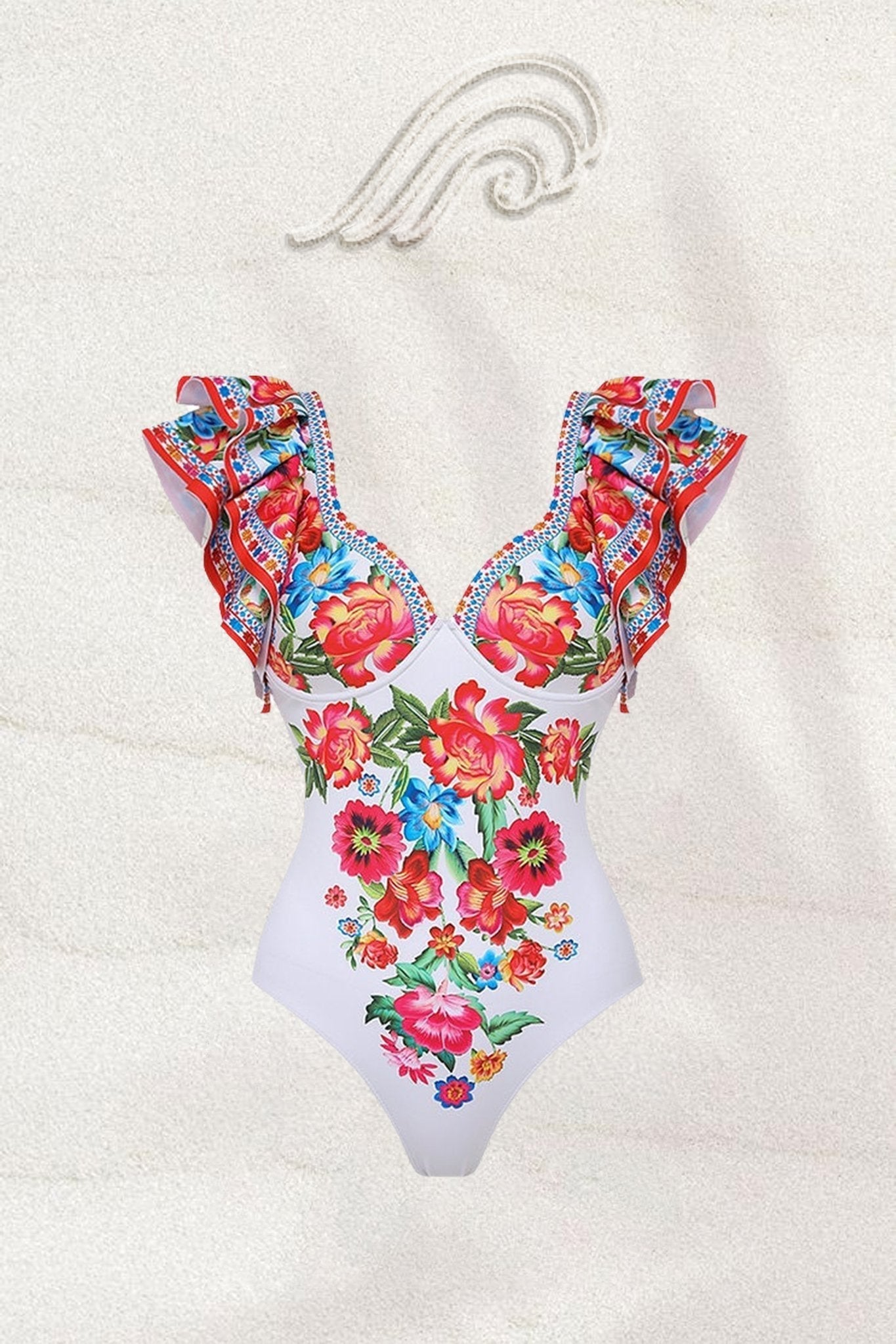 Livia Vintage Çiçek Baskılı İkili Yüzme Takımı