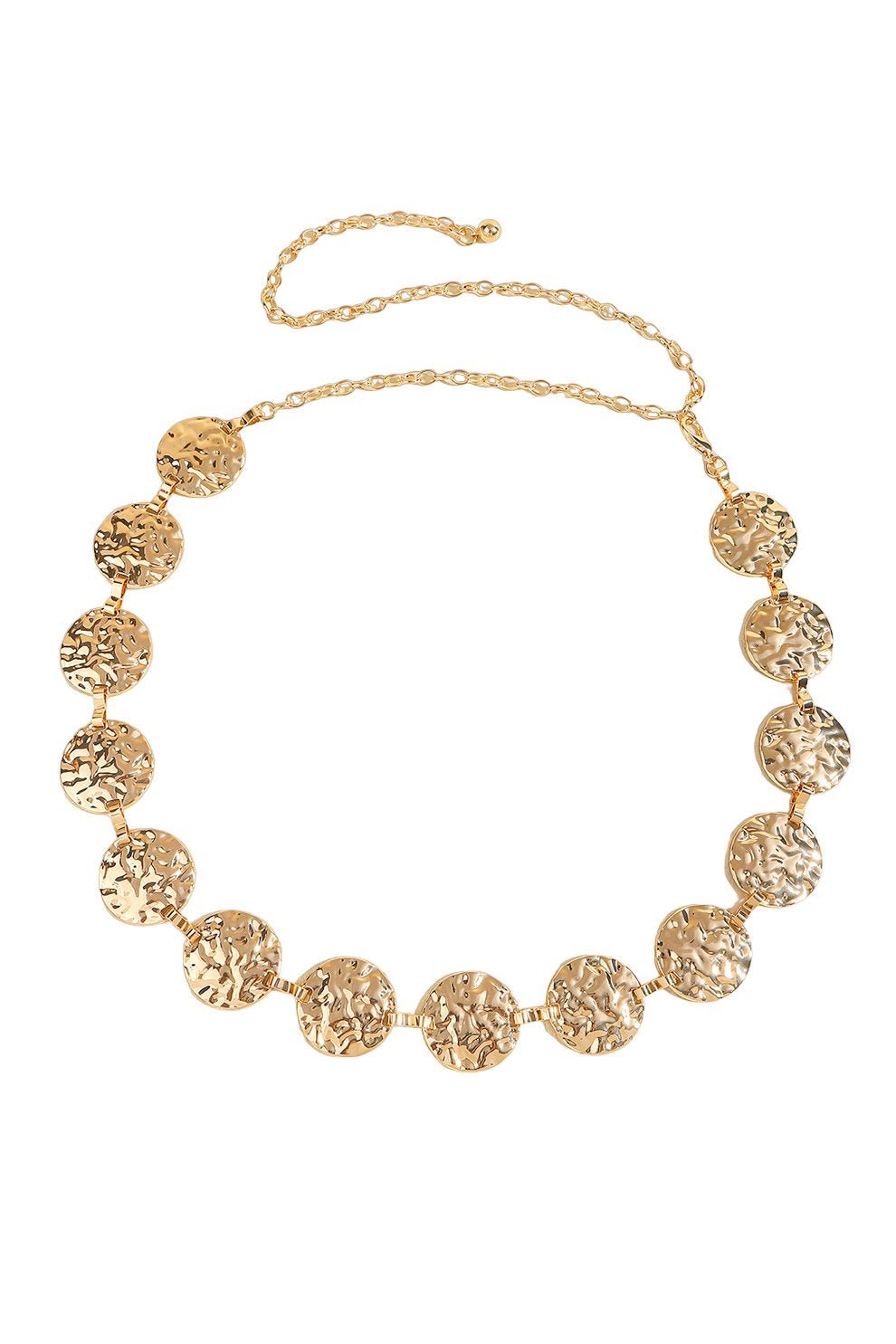 Metal Yuvarlak Dekor Bel Zincirli Kemer