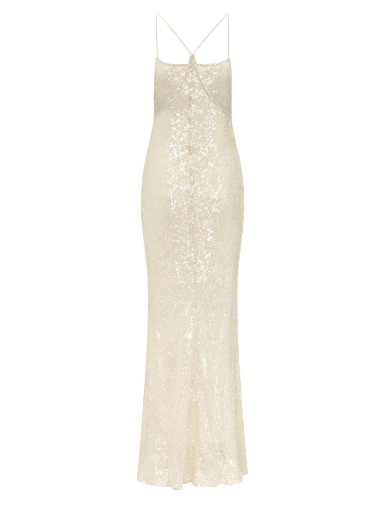 Faithe Transparan Payetler Maxi Slip Elbise