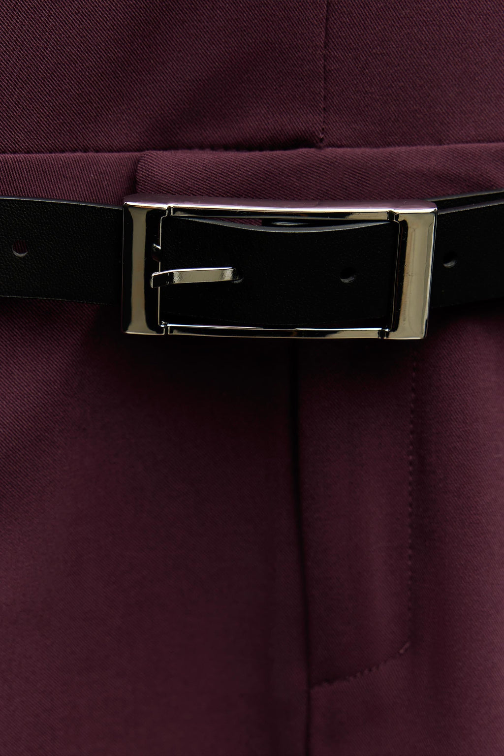 Belen V Yaka Kemerli Mini Elbise