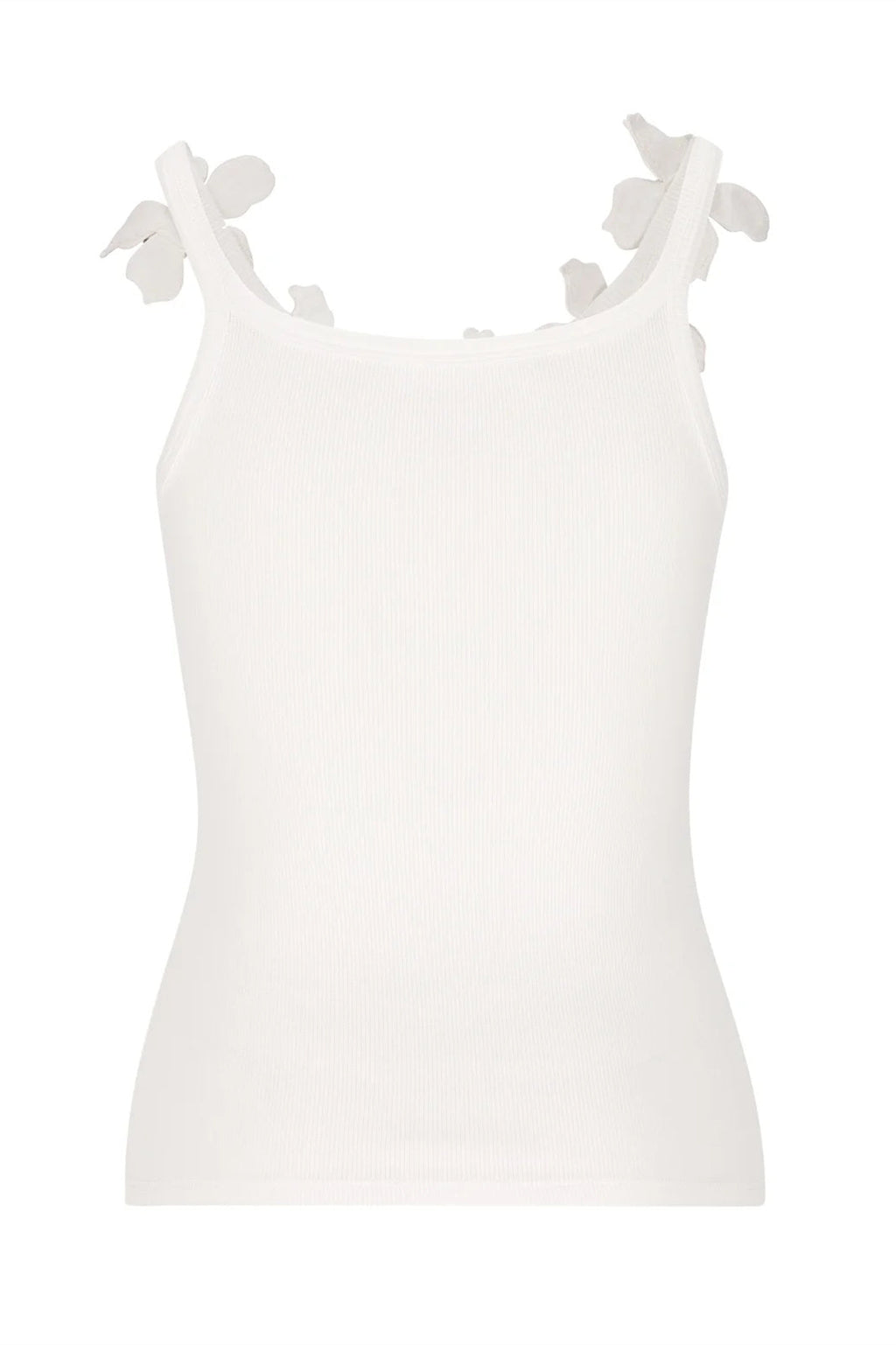 Lesley Çiçek Aplikeli Yuvarlak Yaka Üst