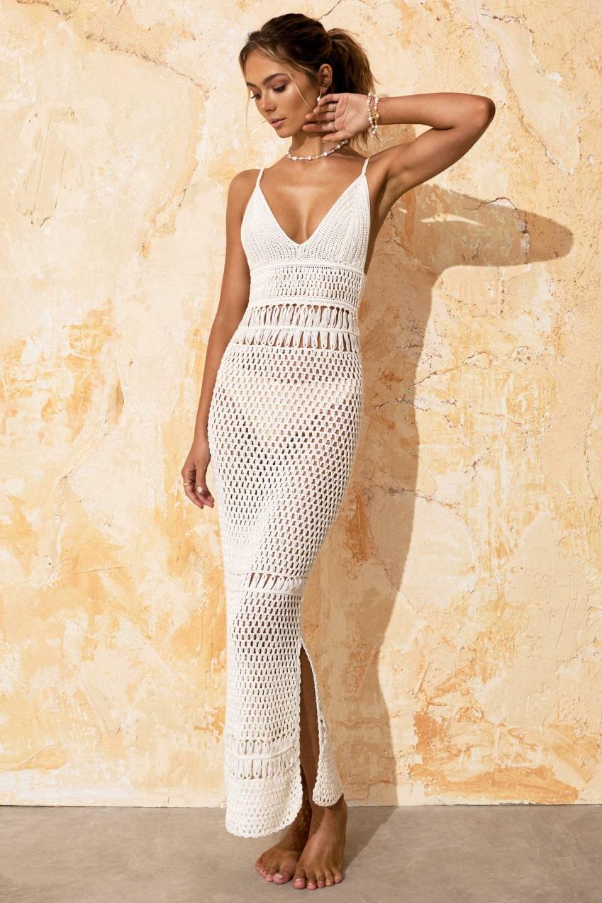 Molly Örgü Cami Midi Elbise