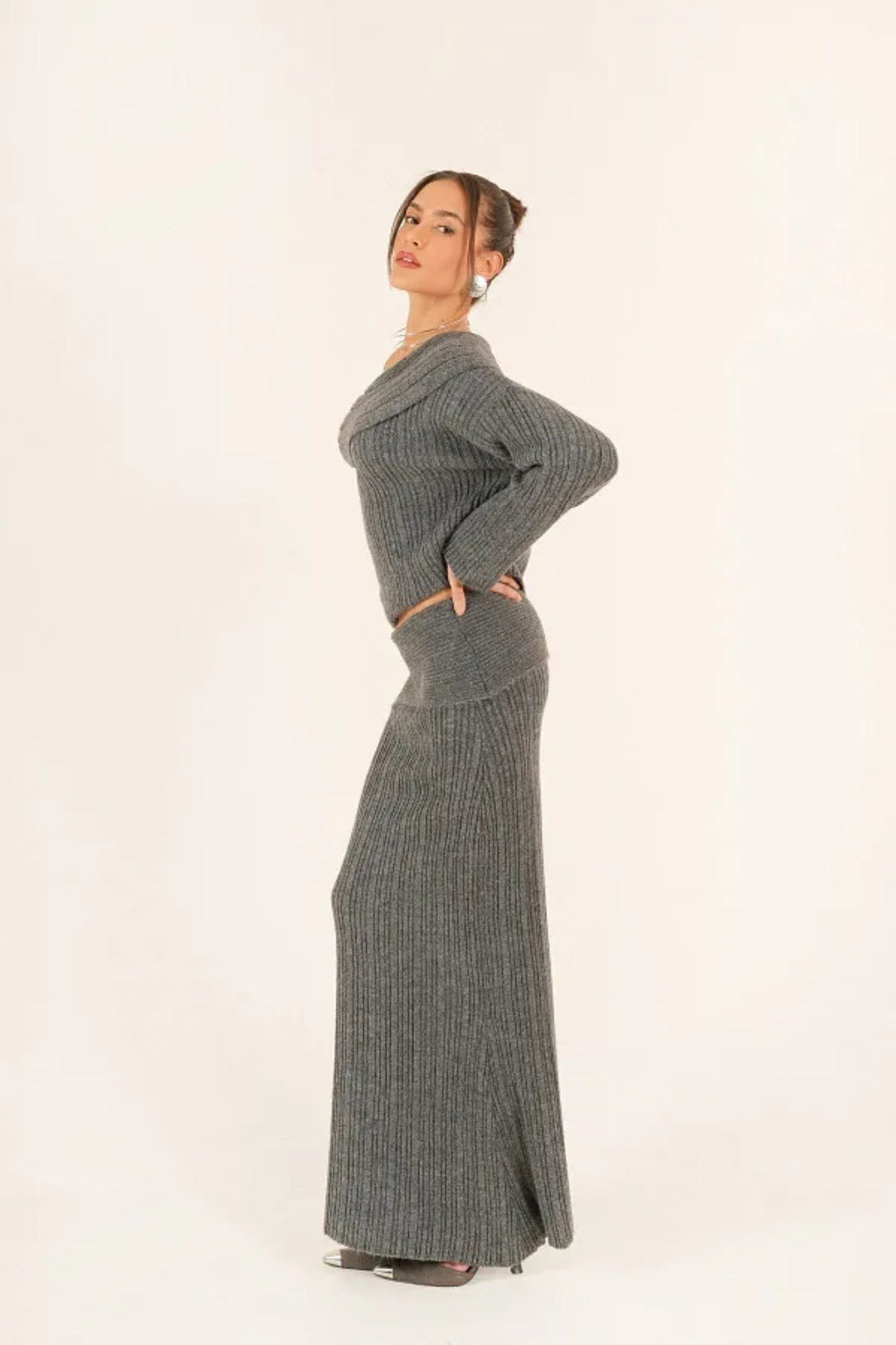 Georgia Düşük Omuz Örme Takım