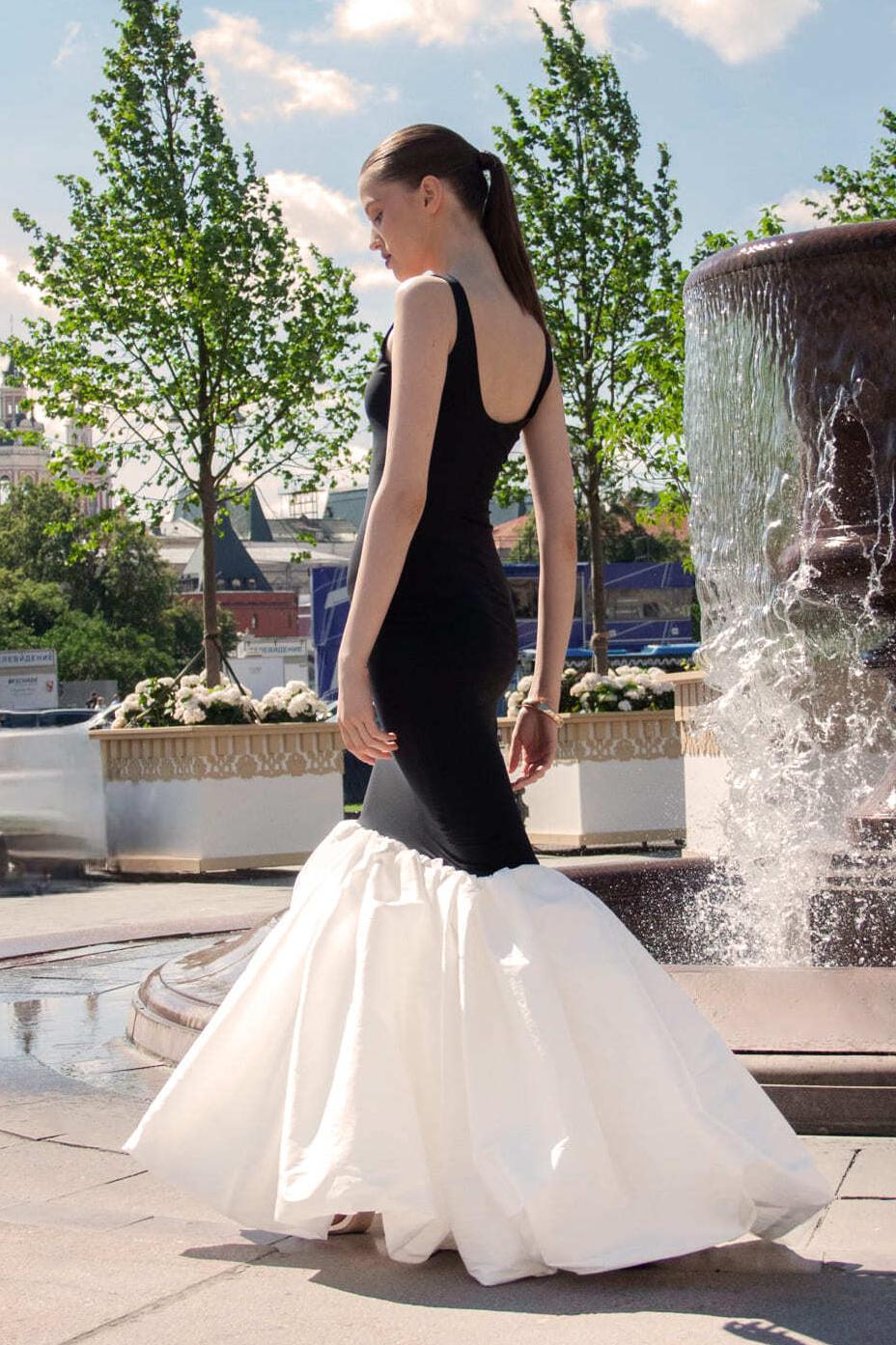 Jill Balık Kuyruğu Cami Maxi Elbise