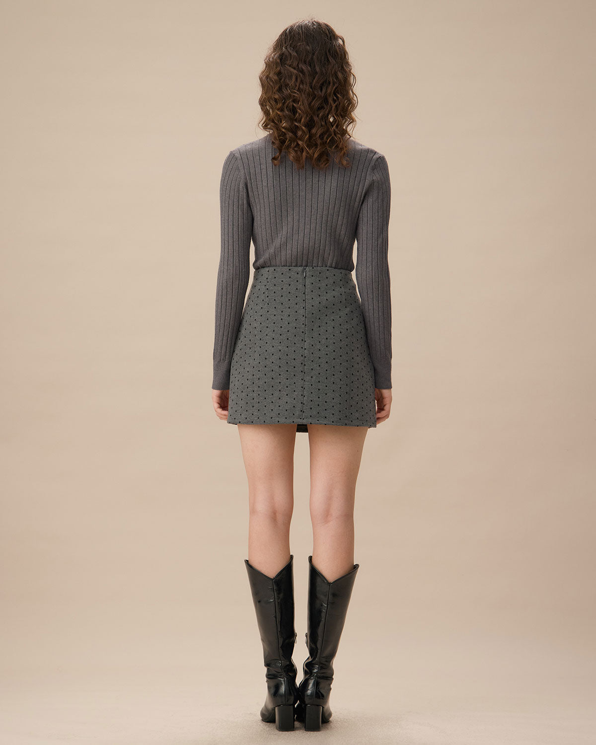 Gri V Yaka Tek Düğmeli Hırka