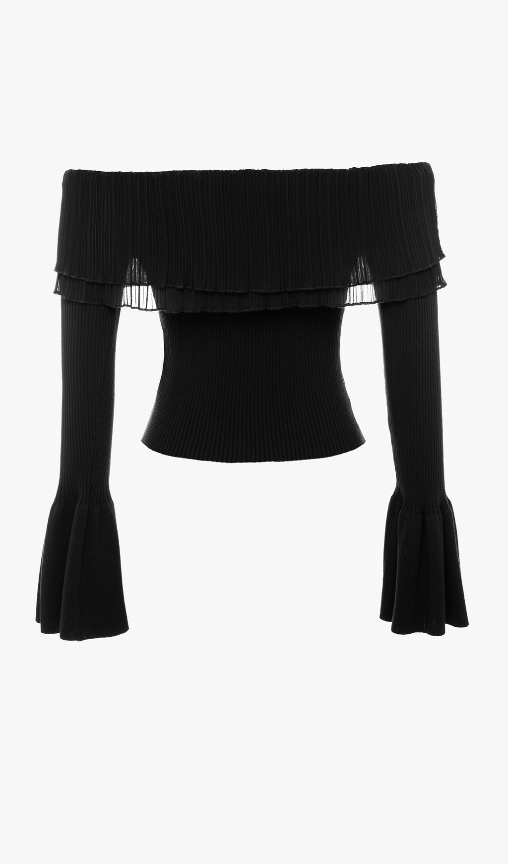 Flier Starplez Fırfır Düğme Detay Üst