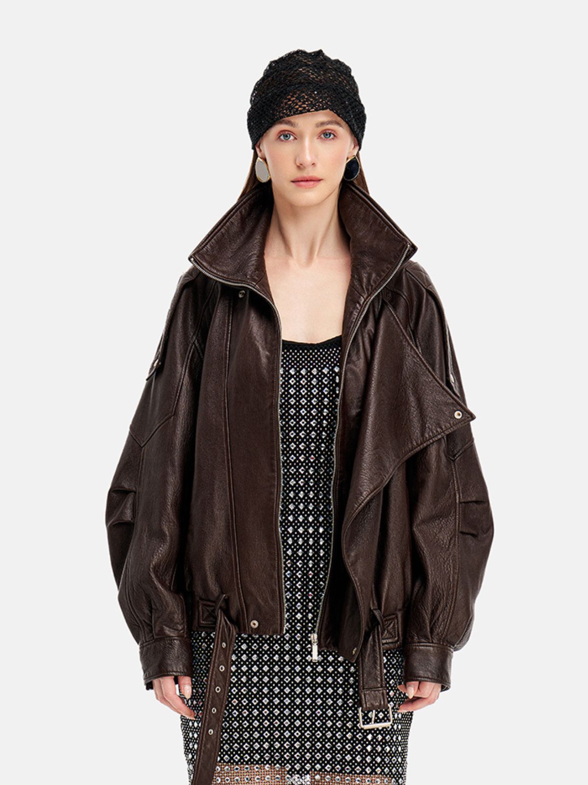 Çift Yaka Hakiki Deri Ceket