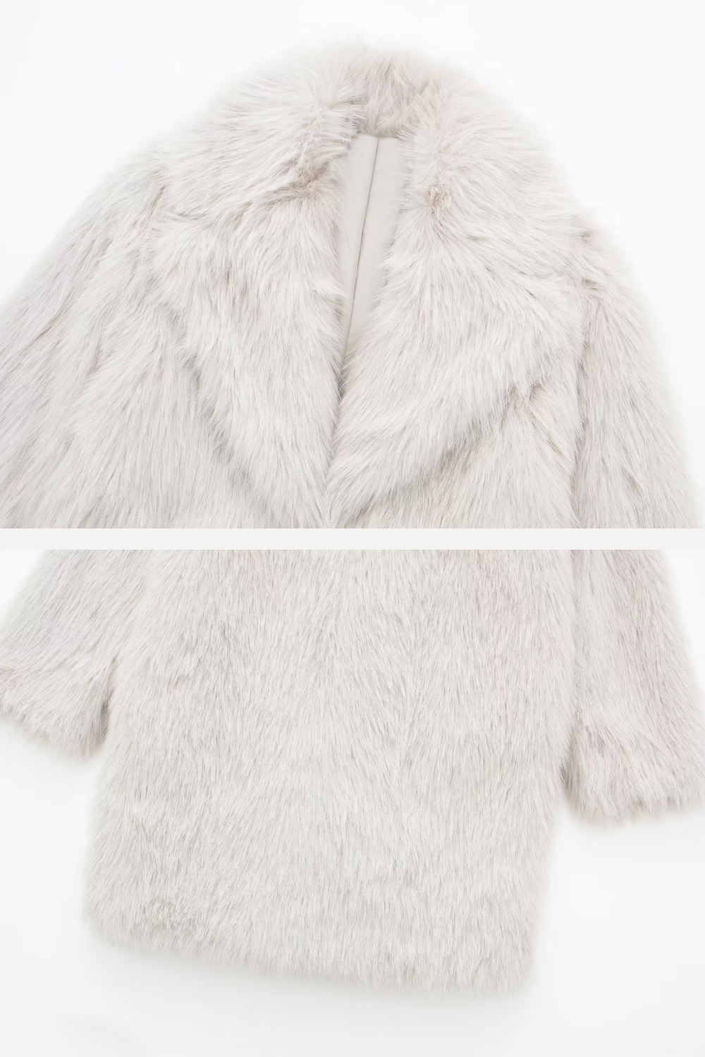 Büyük Beden Kürk Uzun Kollu Kaban