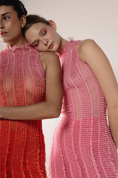 Veronica Degrade Yarı Transparan Midi Elbise