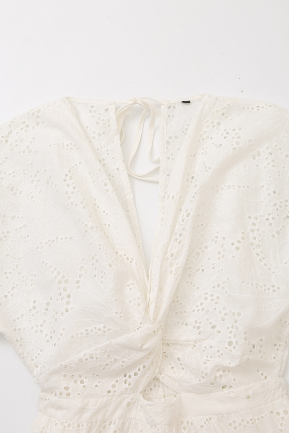 Nakış Dantel Kesim Midi Elbise