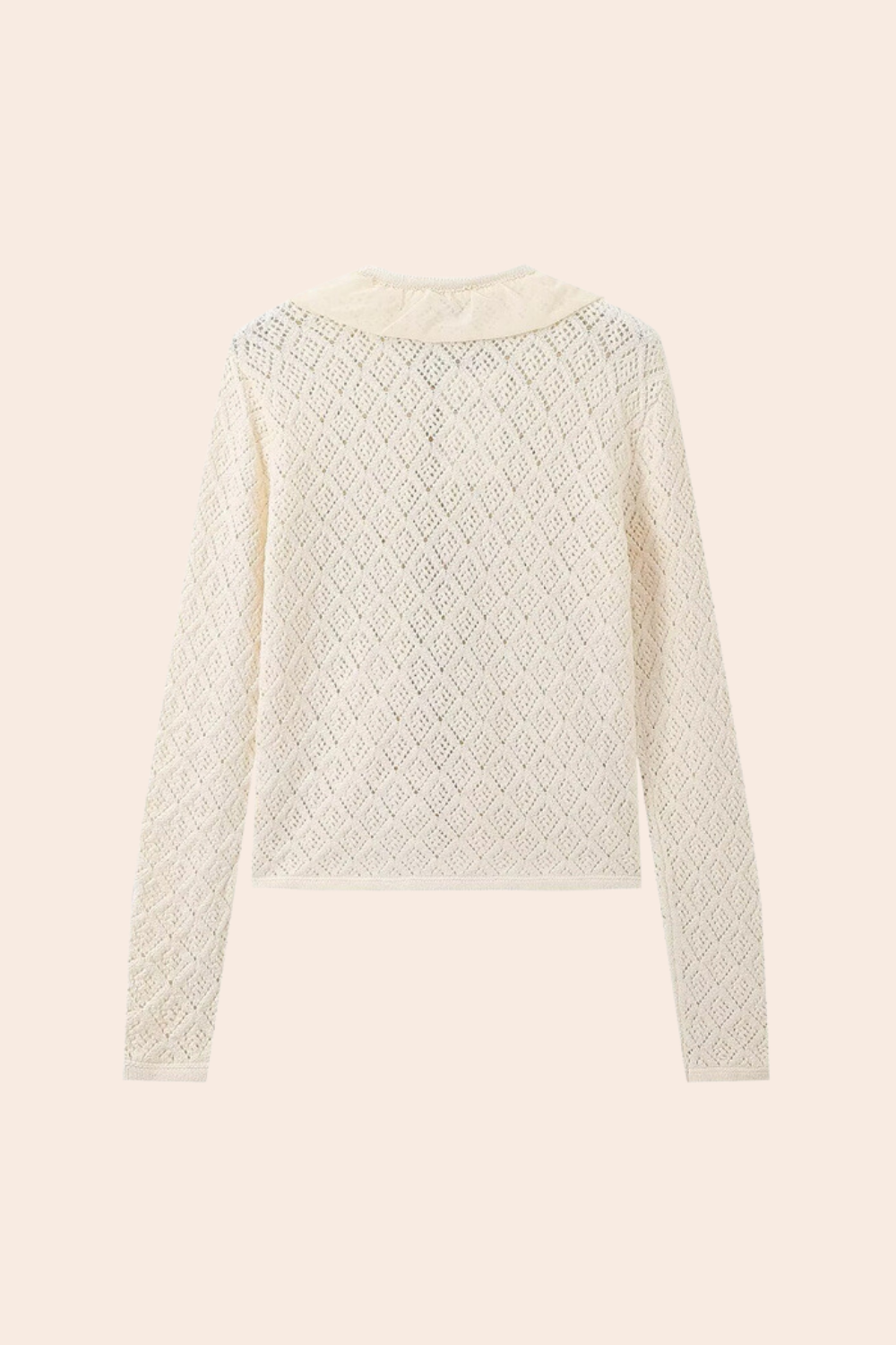 Katlı Fırfırlı Triko Hırka