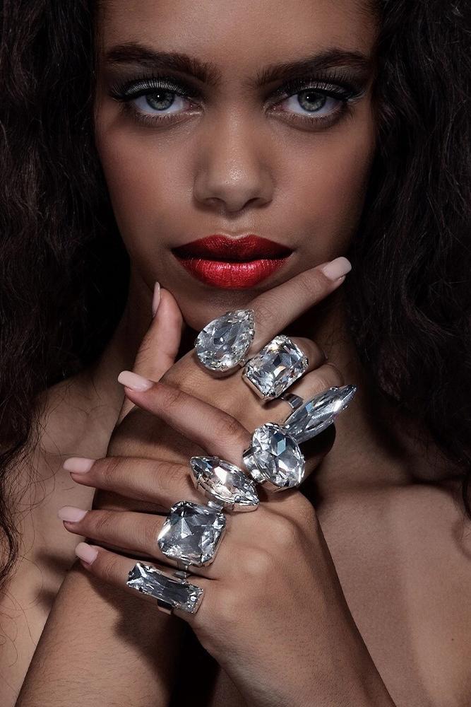 Dana Kristal Yüzük 7'Li Takım