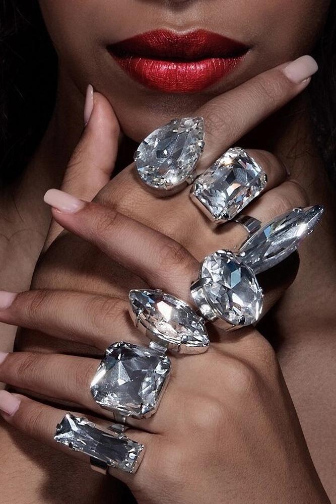 Dana Kristal Yüzük 7'Li Takım