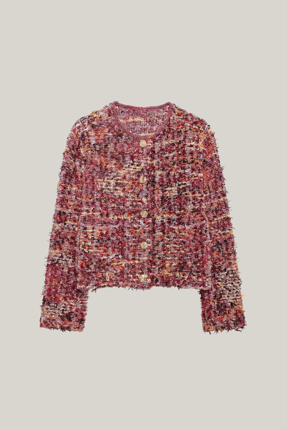 Tuexture Tüvit Yuvarlak Yaka Hırka