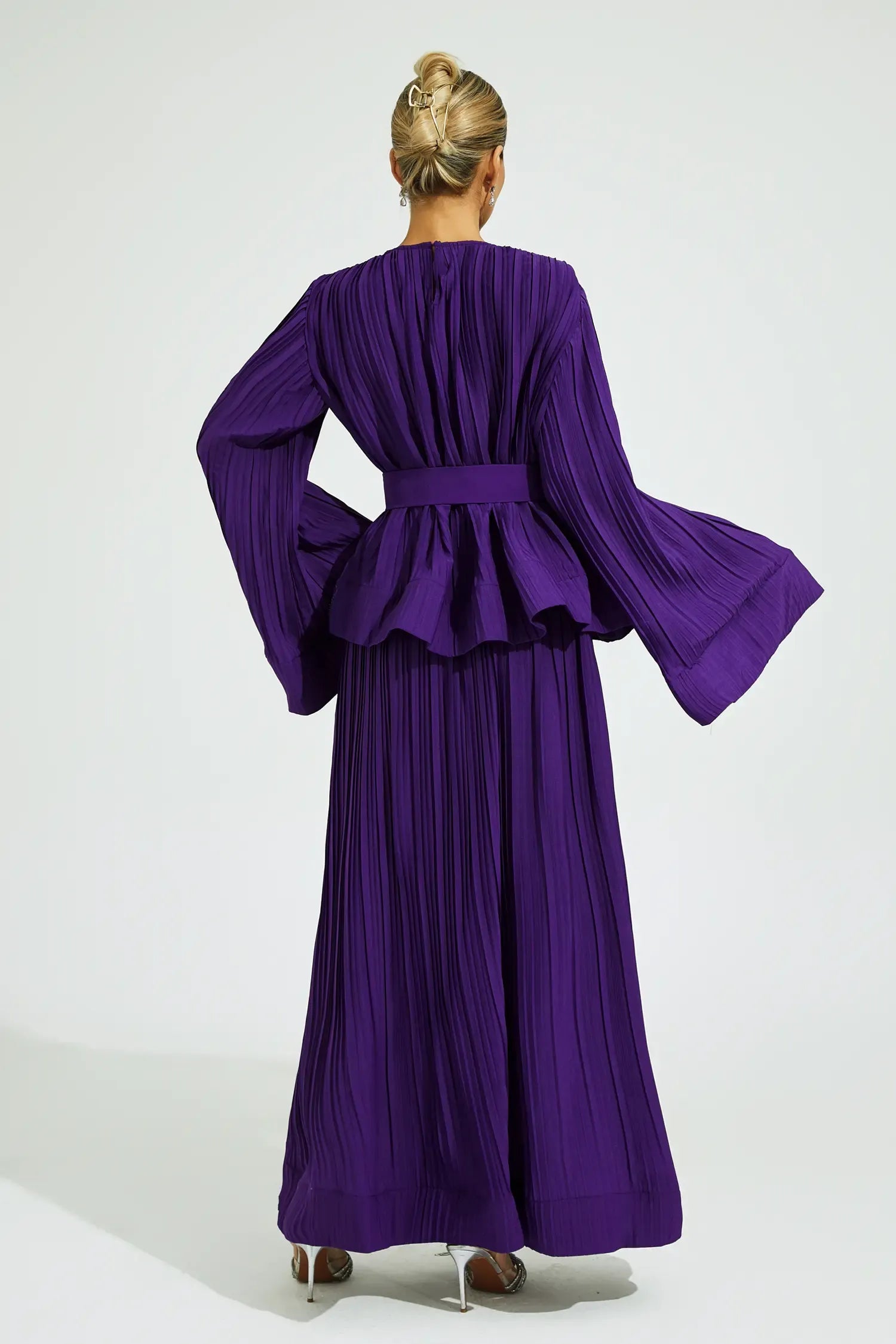 Tinsley Mor Kuşaklı Fırfırlı Takım