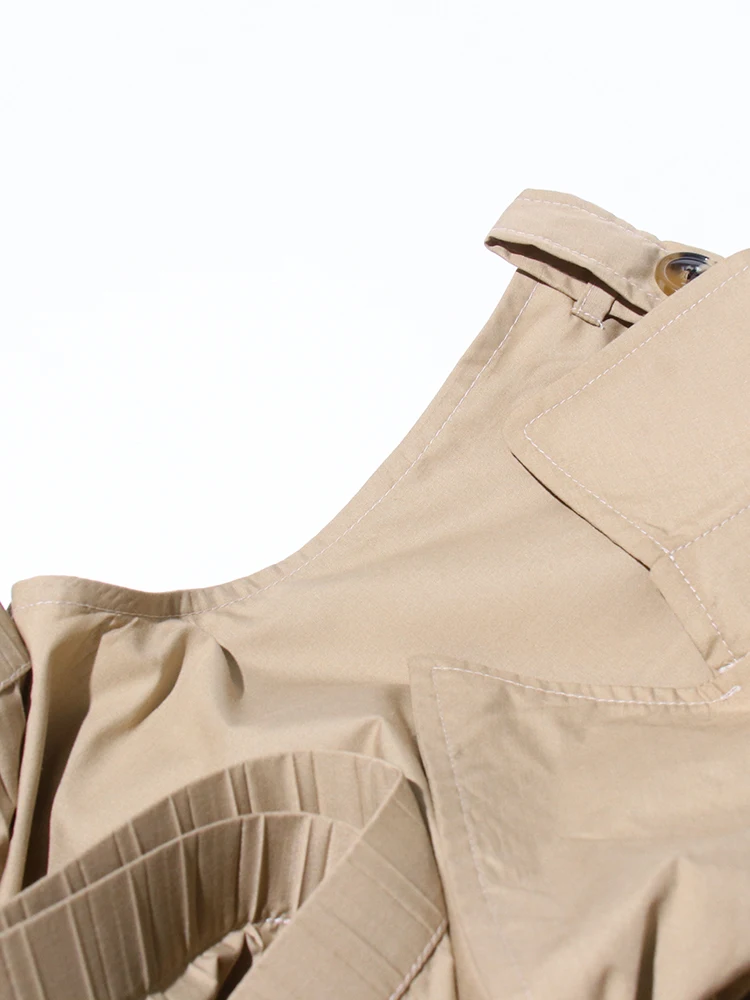 Pileli Volanlı Bağcıklı Ceket