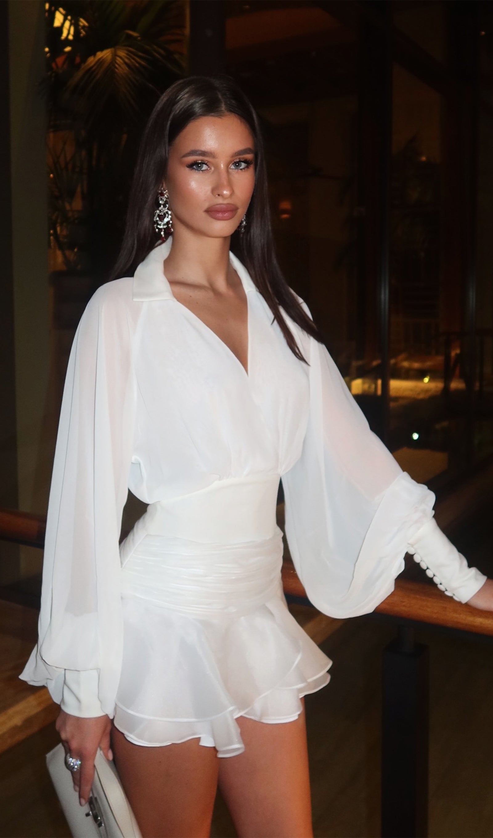 Thalia Fener Kollu Mini Elbise