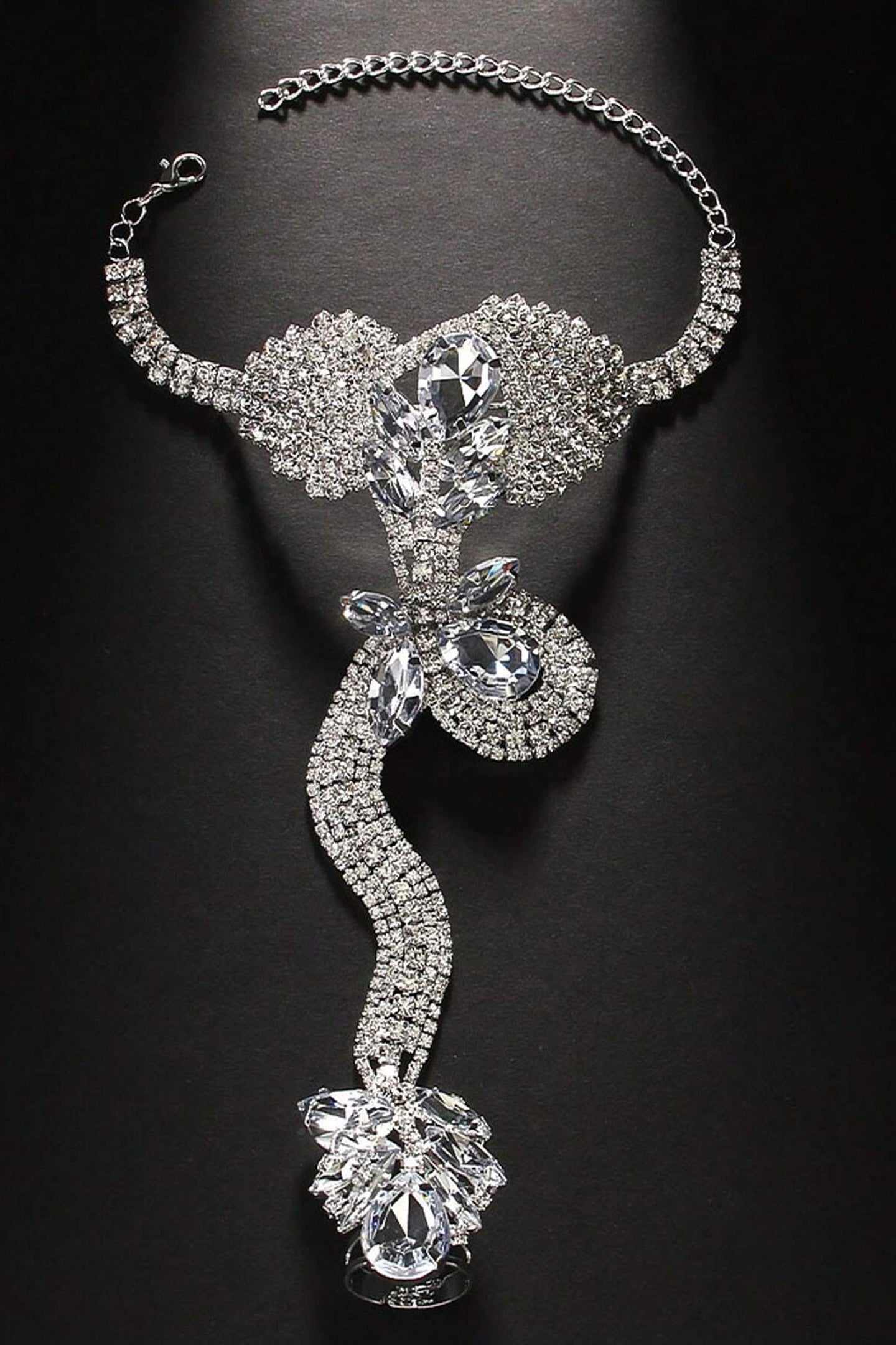 Kristal Yılan Parmak Yüzük Bileklik