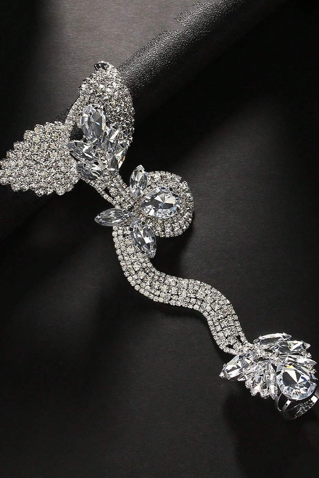 Kristal Yılan Parmak Yüzük Bileklik