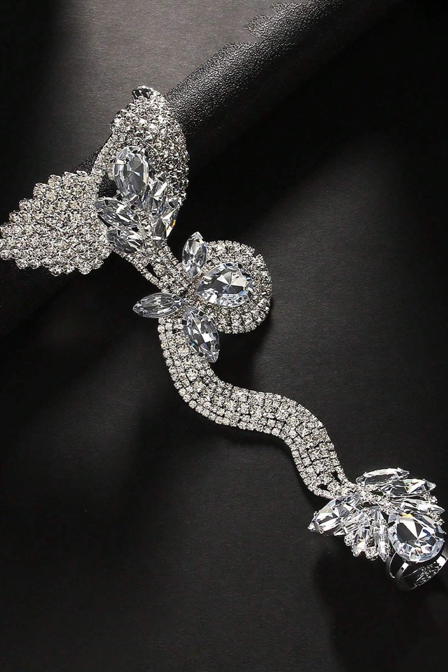 Kristal Yılan Parmak Yüzük Bileklik