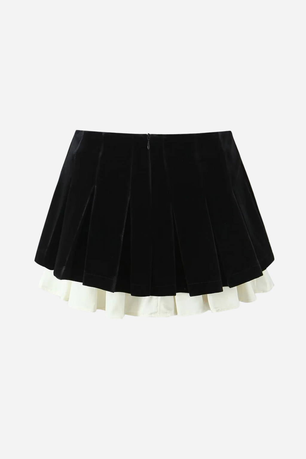 Colorblock Kadife Piliseli Mini Şort