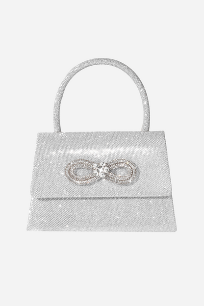 Metalik Parlak Diamante Saplı Çanta