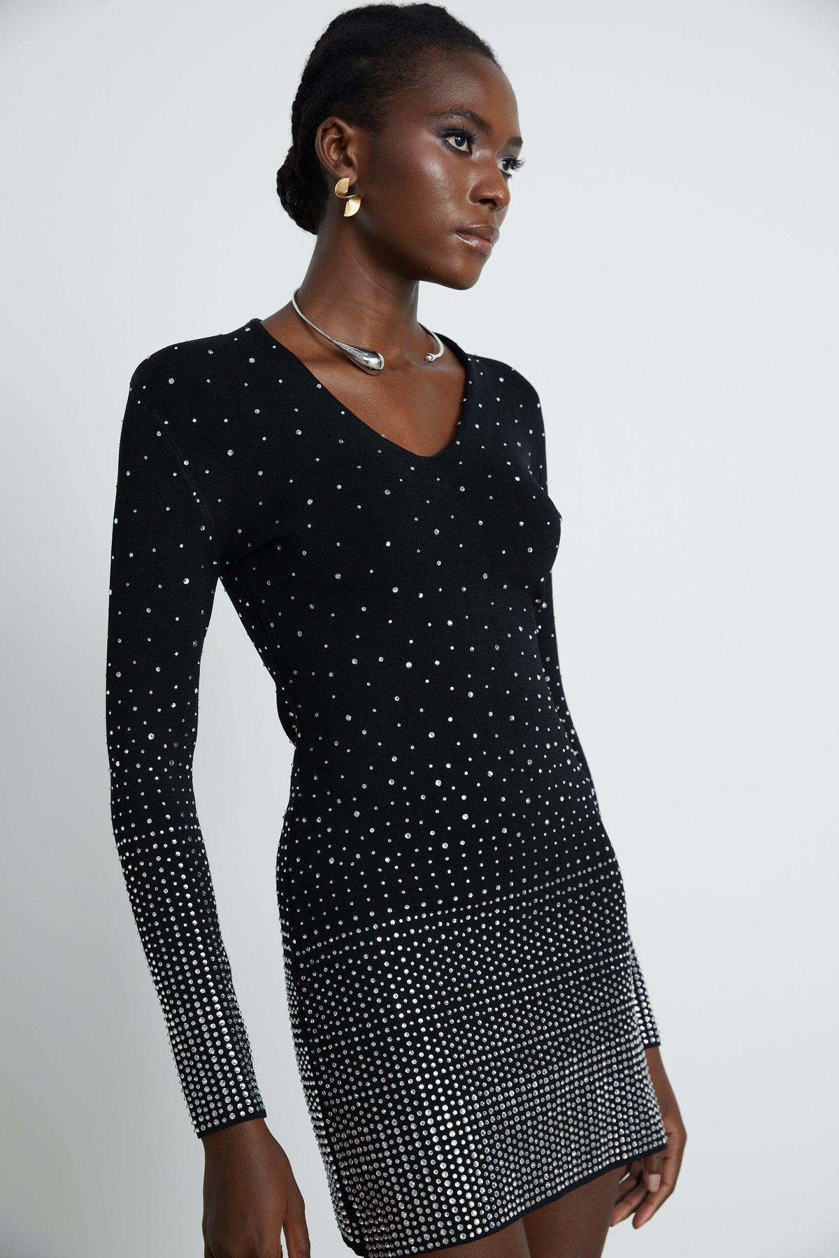 Fabrizia elmas mini elbise