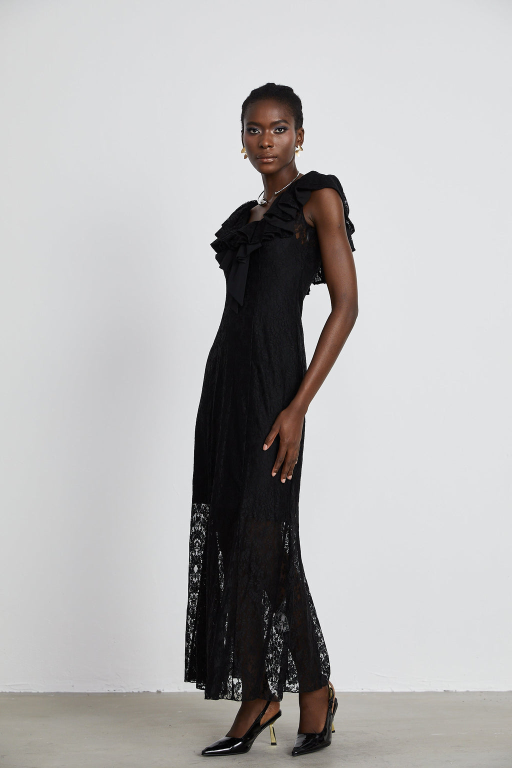 Roseline dantel maksi elbise