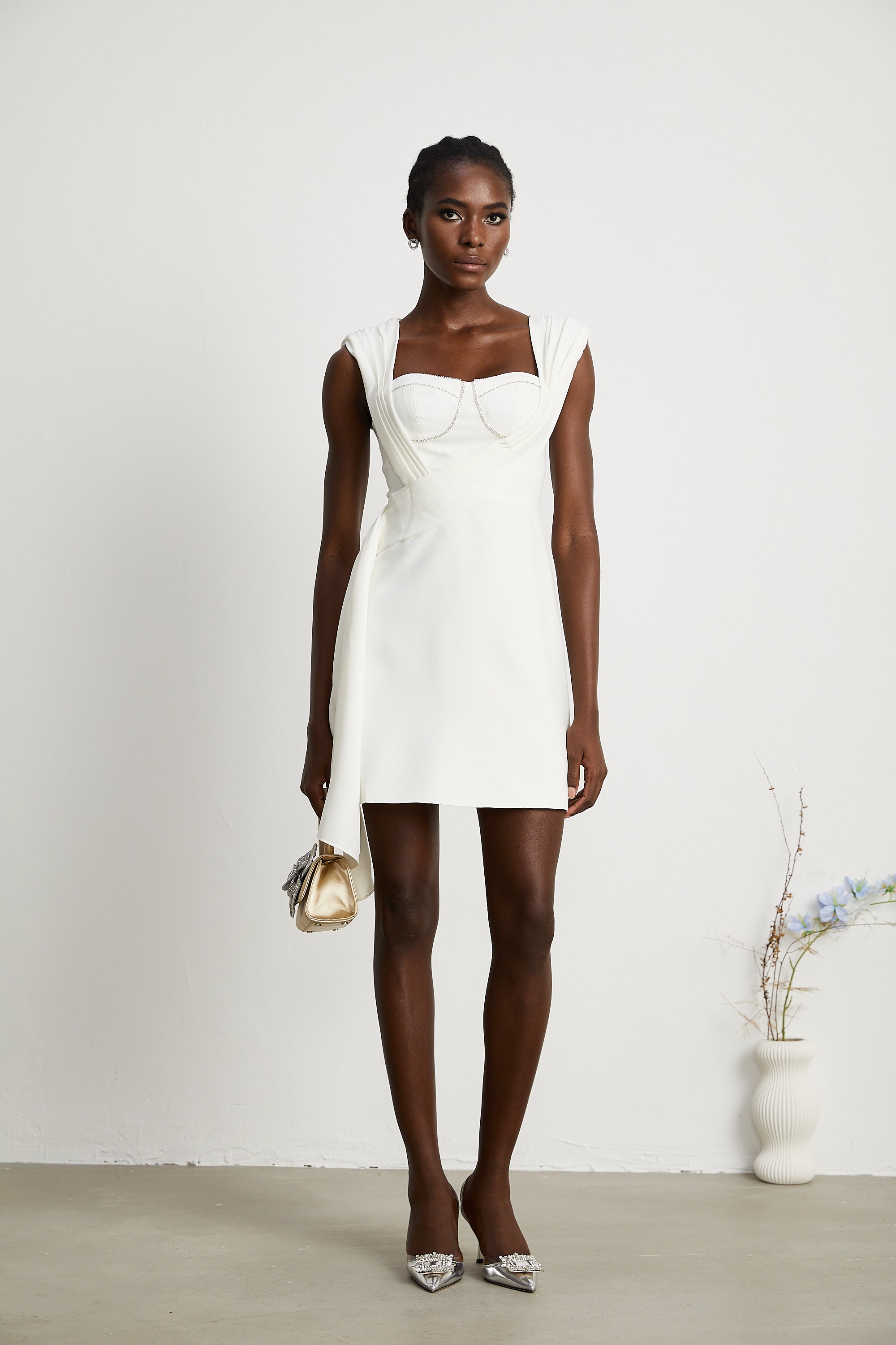 Solange kurdele mini elbise