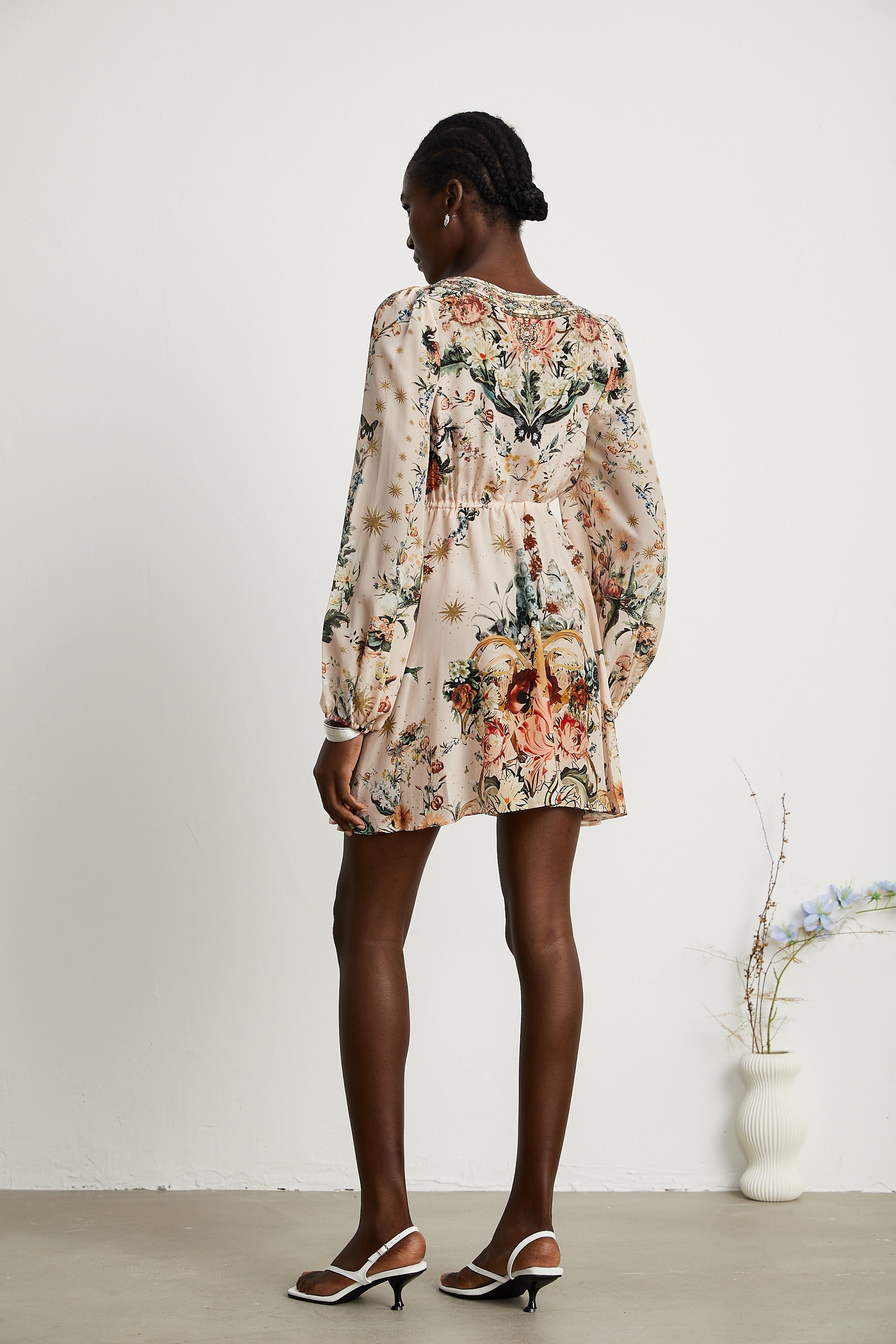 Emilia kravat mini elbise