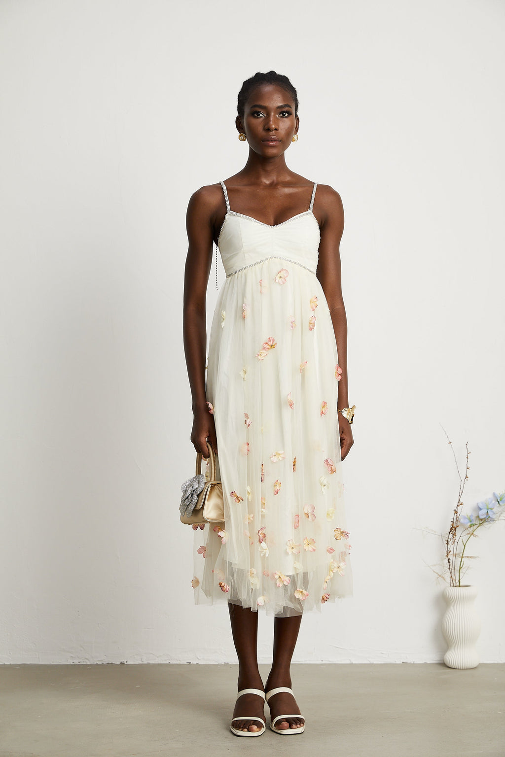 Isabeau midi elbise