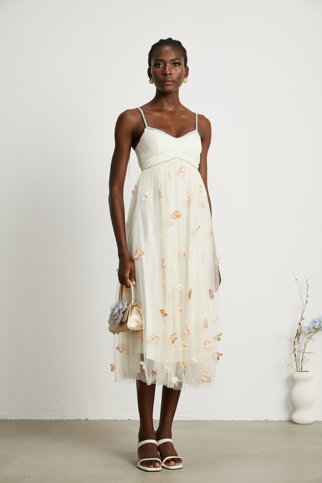 Isabeau midi elbise