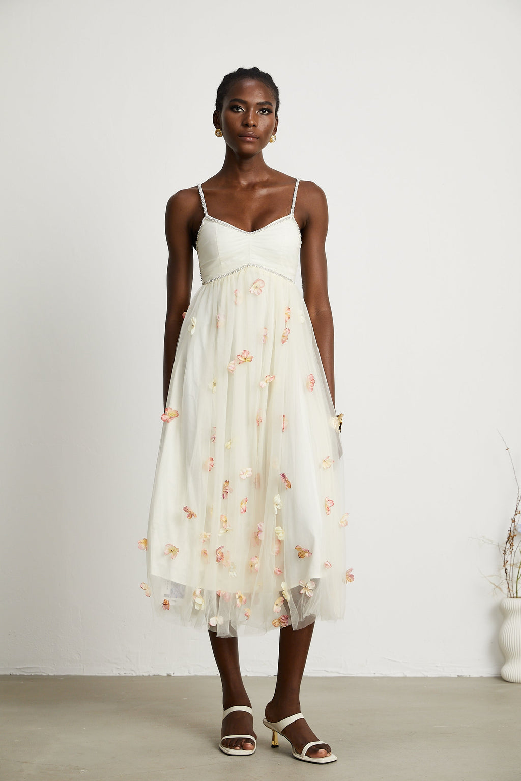 Isabeau midi elbise