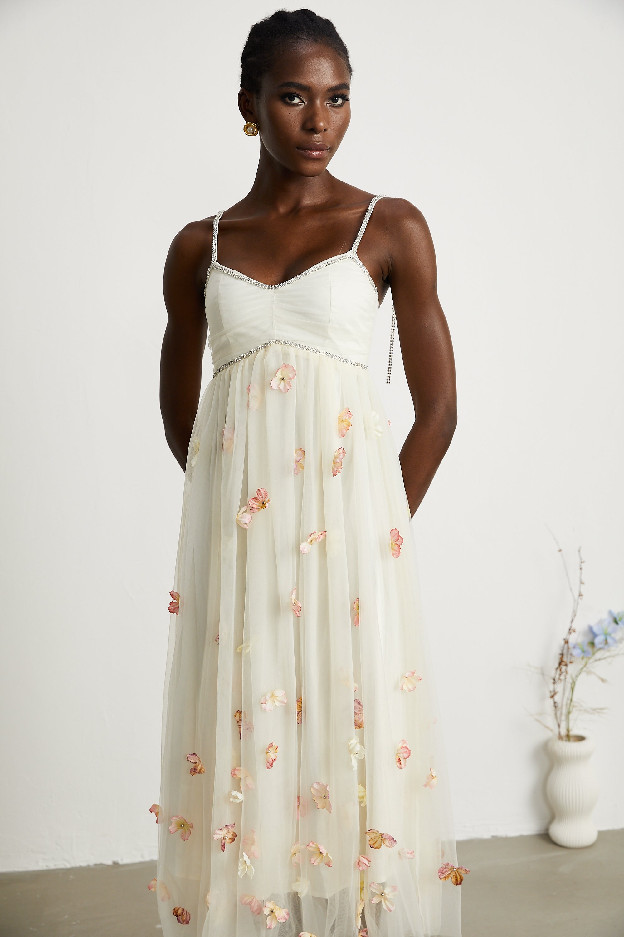 Isabeau midi elbise