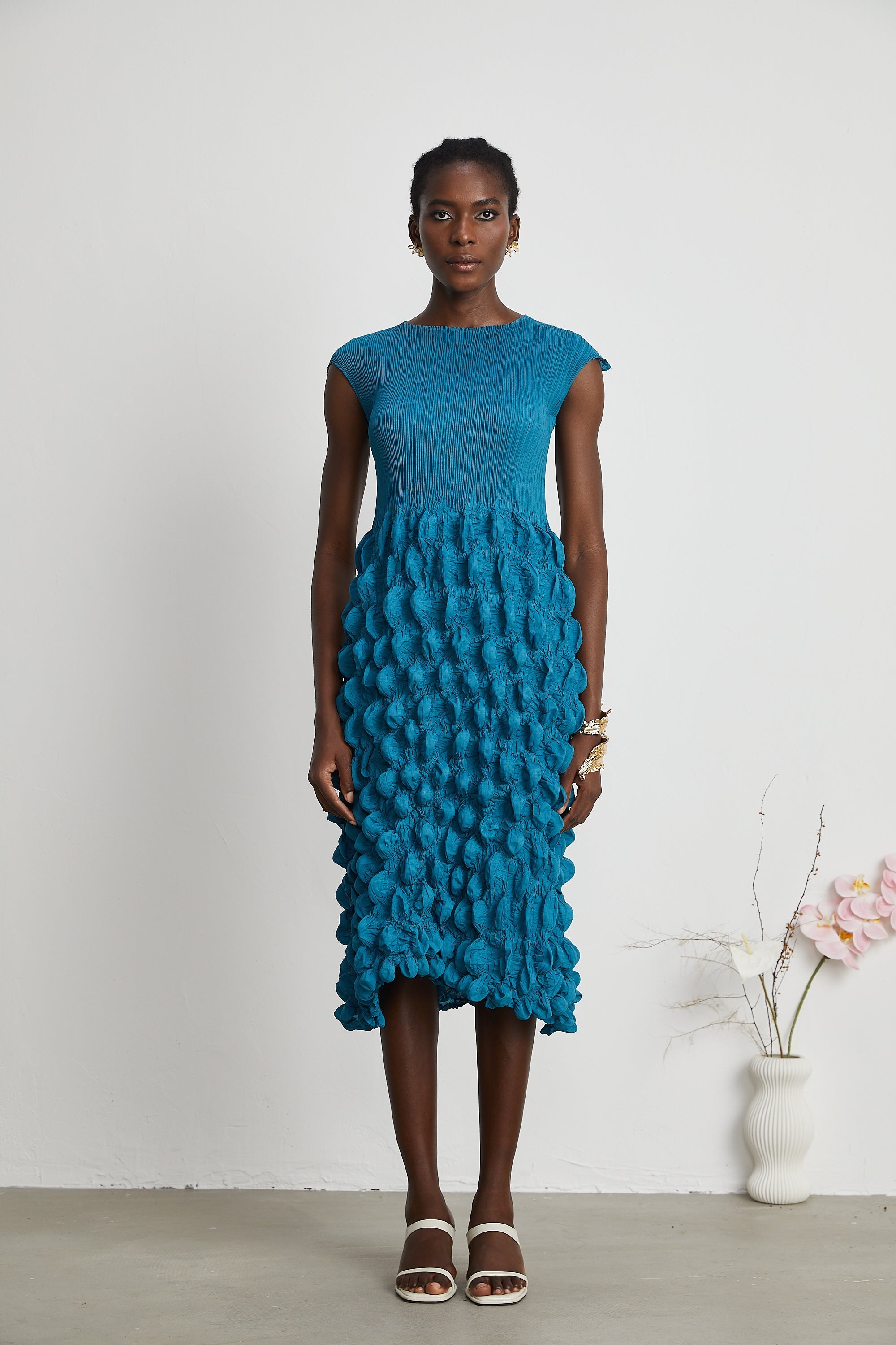 Estelle midi elbise