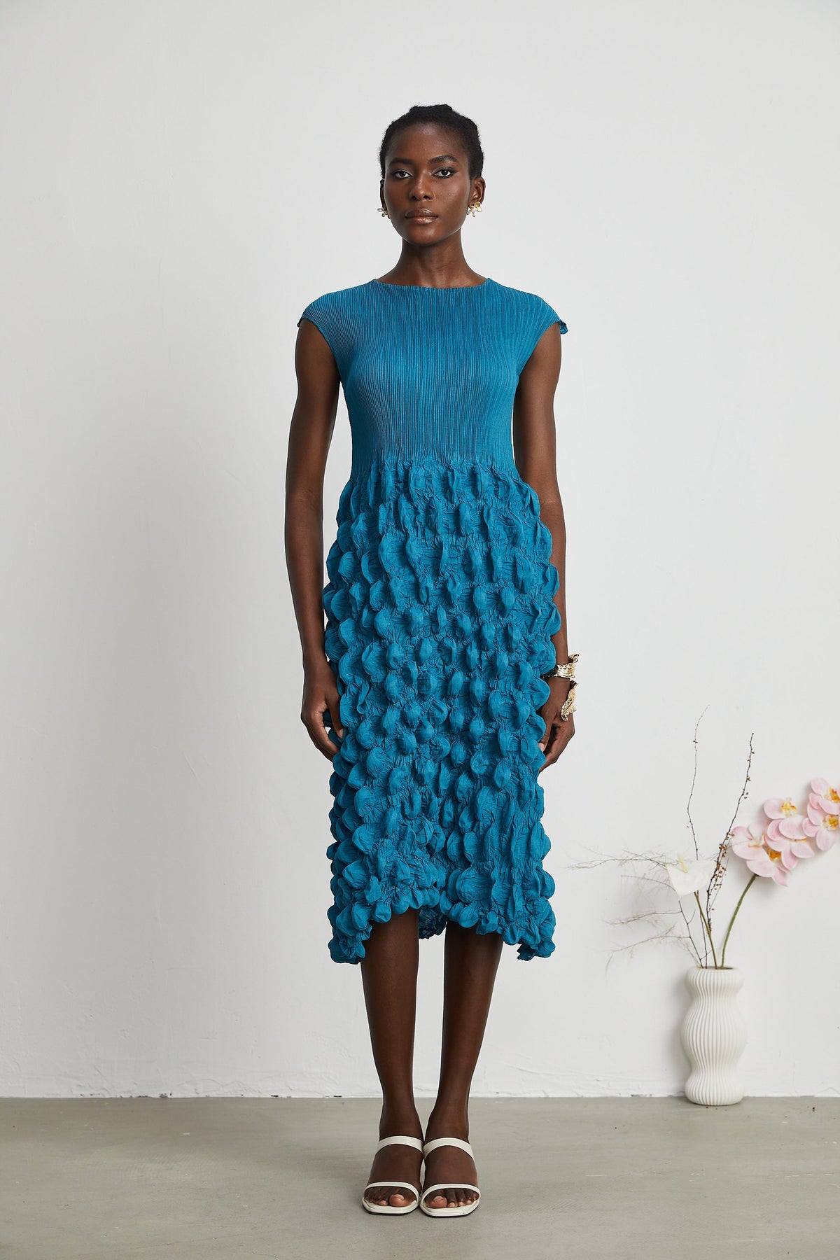 Estelle midi elbise