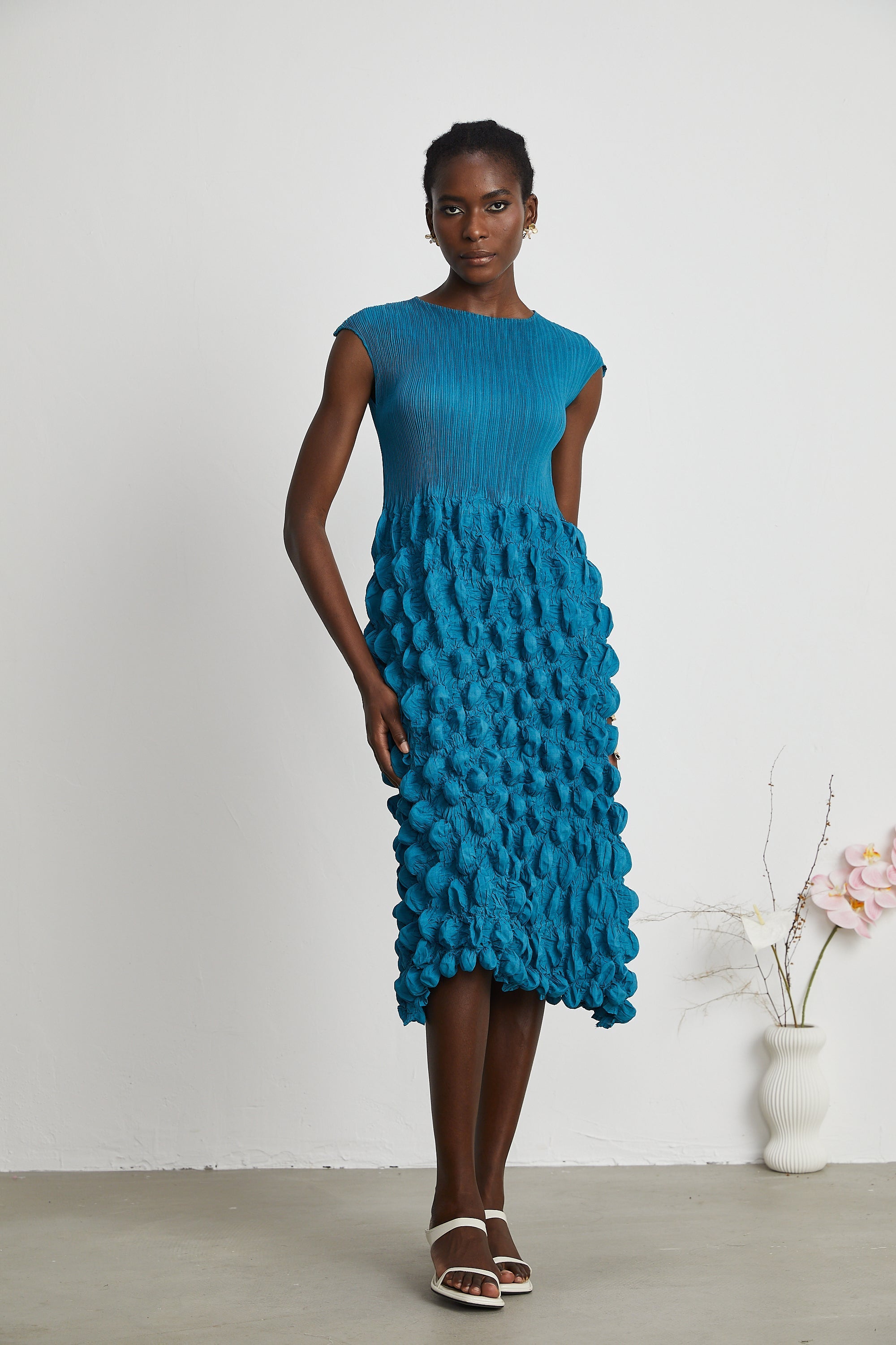 Estelle midi elbise