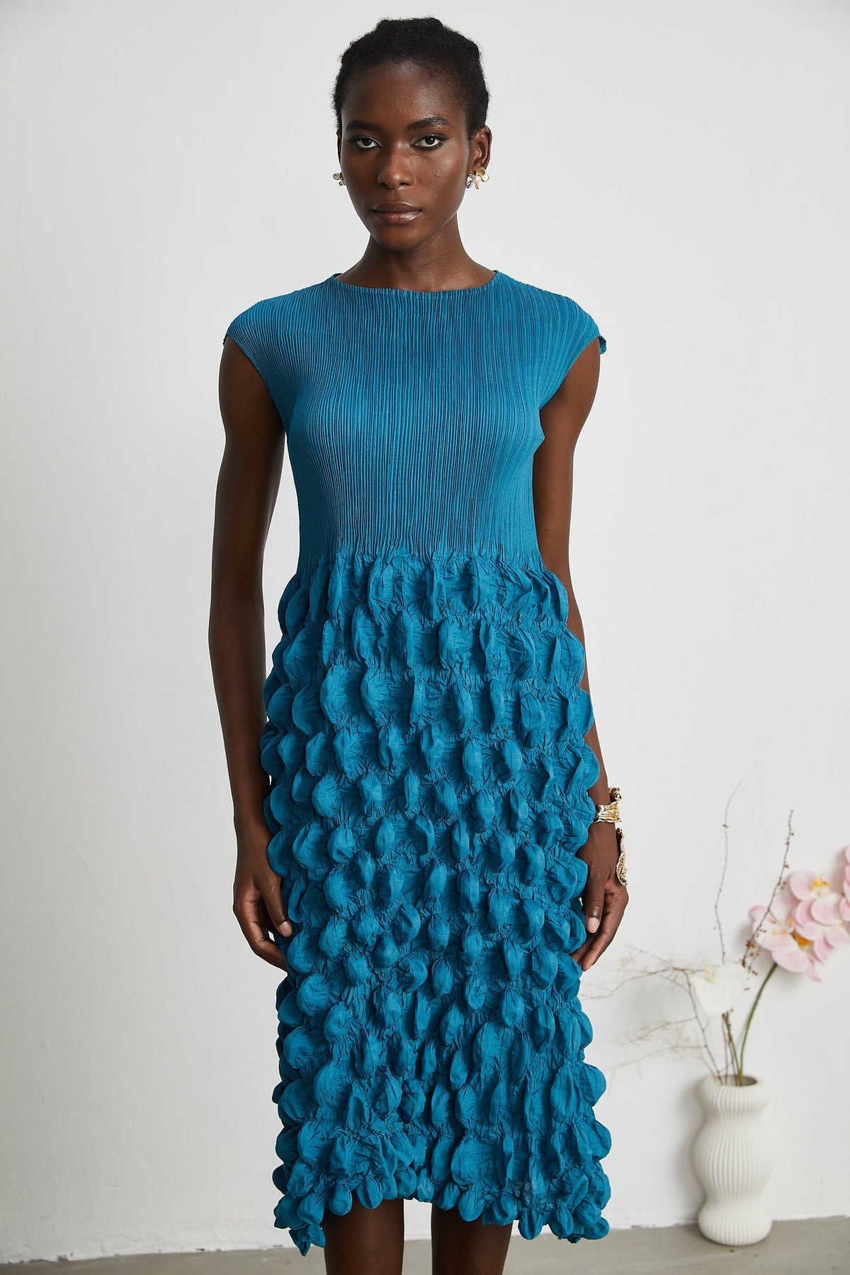 Estelle midi elbise