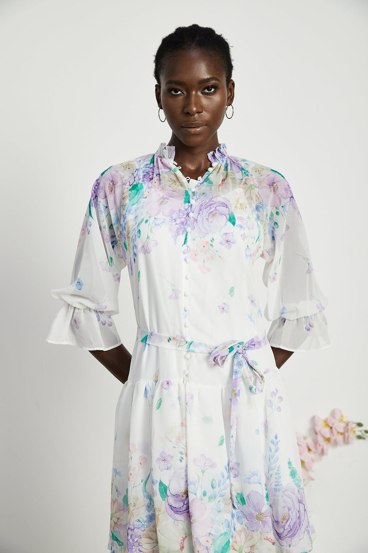 Cyrielle katman midi elbise