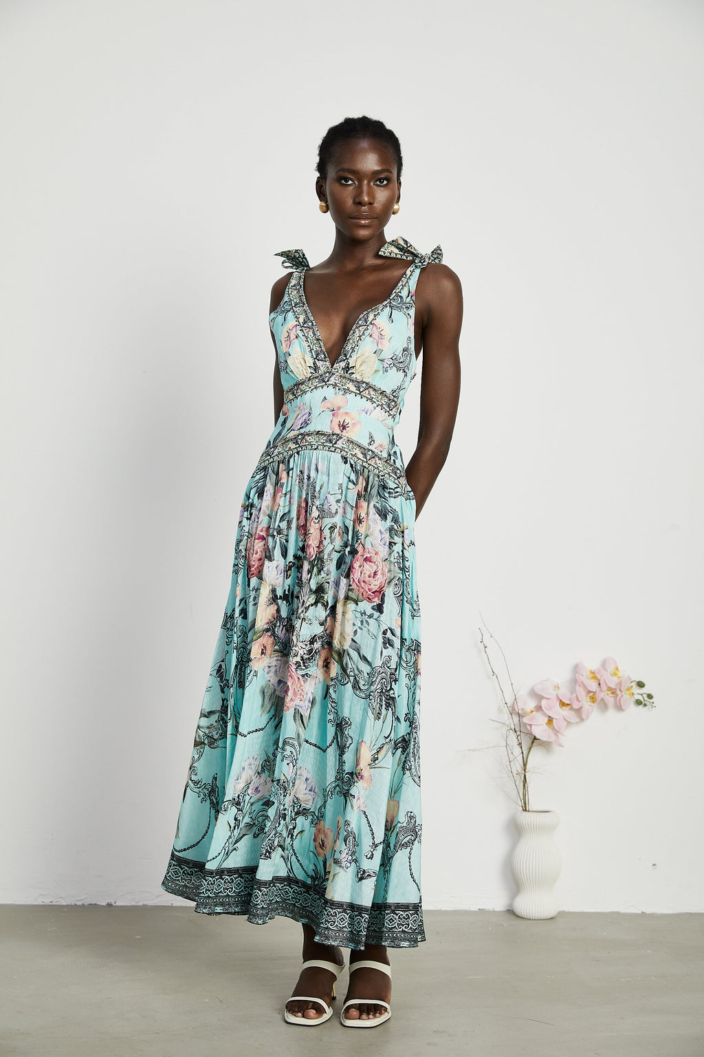 Saira midi elbise