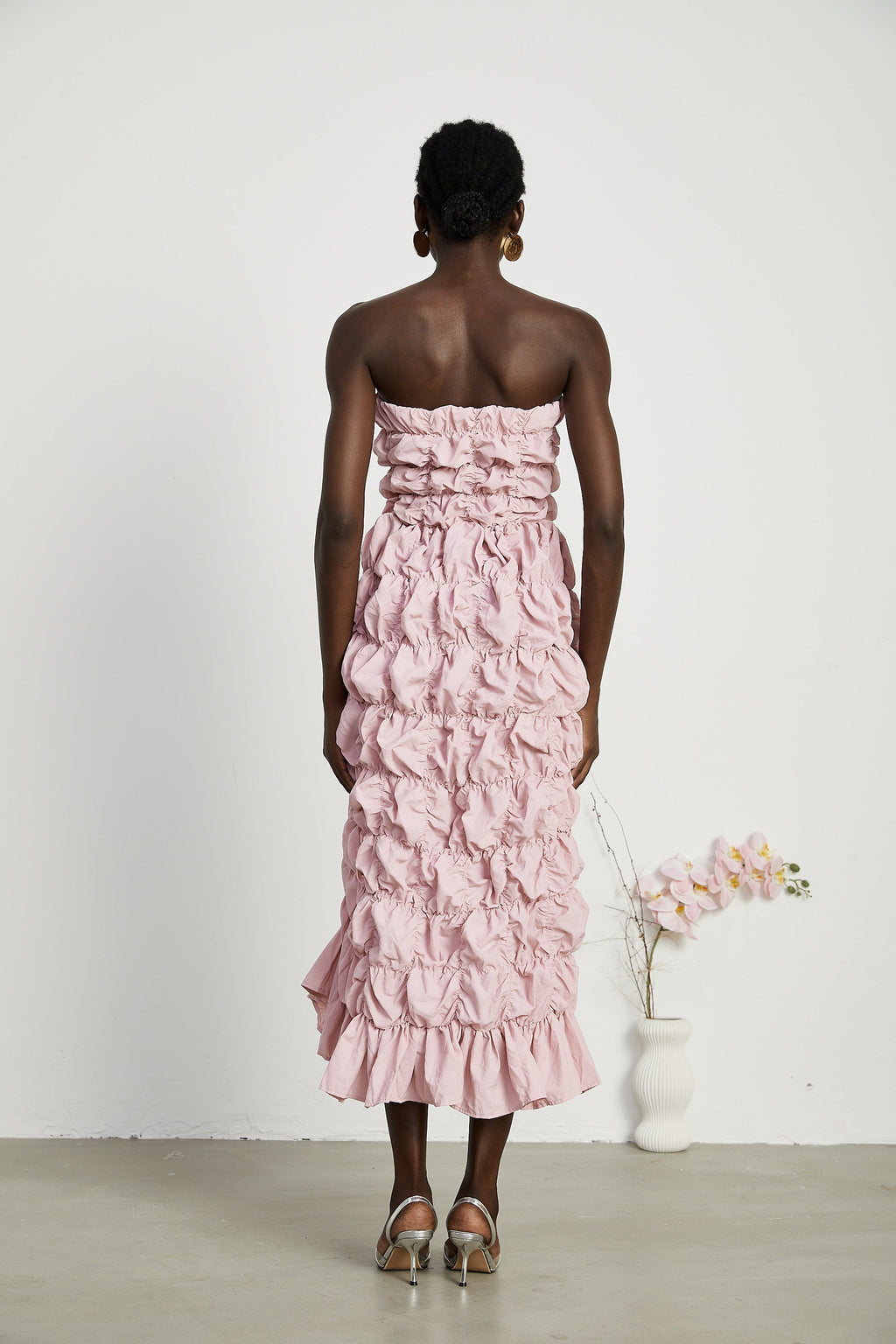 Aurore midi elbise