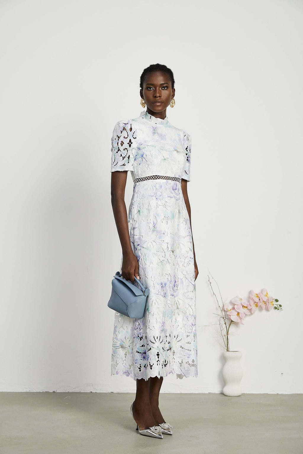 Blanche midi elbise