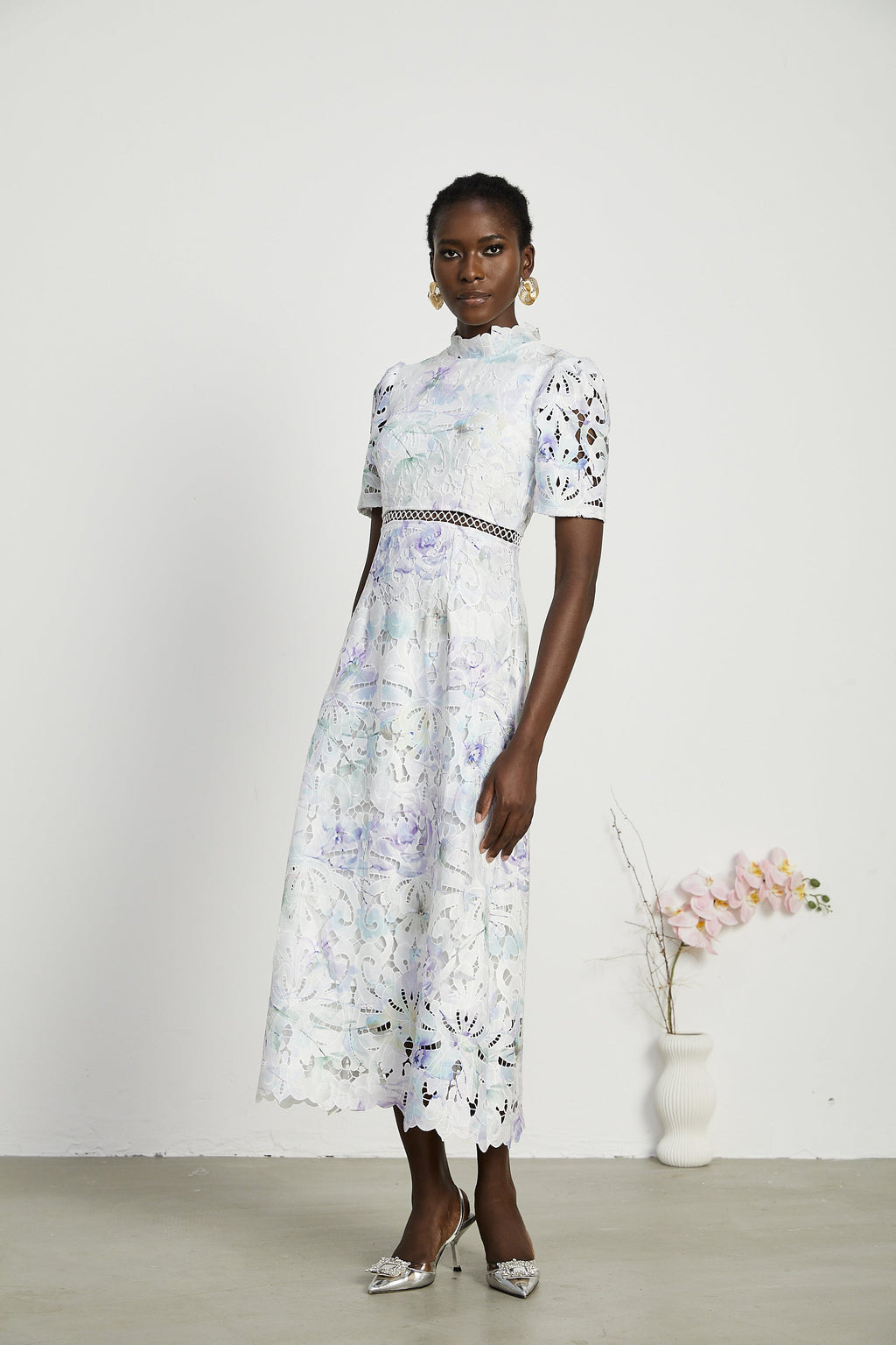 Blanche midi elbise