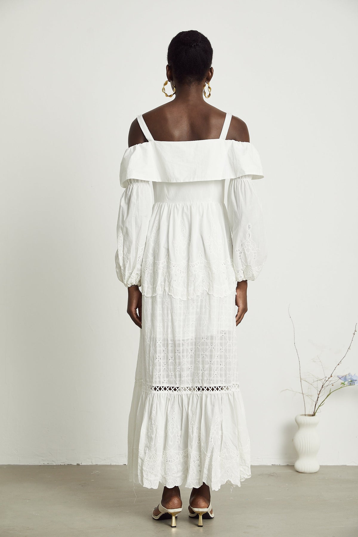 Lisette dantel midi elbise